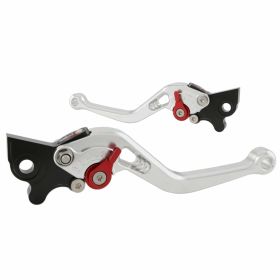 Kit Freno Sportivo Regolabile in Alluminio CNC Argento 2 Pezzi