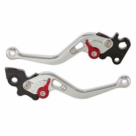 Pro Street Adjustable CNC Aluminum Clutch/Brake Lever Kit Silver 2 Pieces