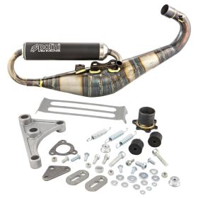 POLINI Racing Big Exhaust in Steel Black Silencer