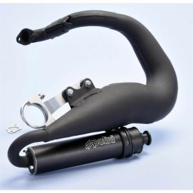 Silencieux de course POLINI noir pour 130cc et 150cc avec goupille de drainage 56-62mm