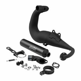 Silencieux de course POLINI noir pour 130cc et 150cc avec goupille de drainage 56-62mm