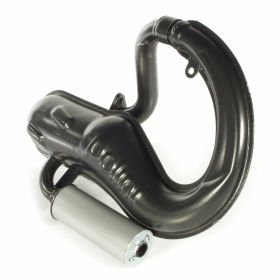 POLINI Racing Banana Sport Exhaust Black Steel Silencer Silver Aluminum Lefthand