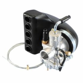 Carburateur POLINI CP 19 mm avec connecteur de démarreur fileté et gicleurs 96/38