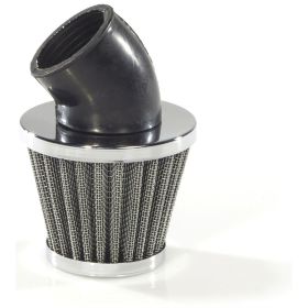 POLINI Racing Air Filter 30° 110 mm connection 38 mm chrome cover