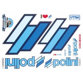 Kit adesivi POLINI per scooter dimensioni 480x340 mm personalizzazione moto