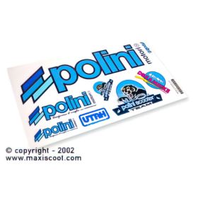 SET ADESIVI POLINI 225.020 FOGLIO A4 DECORAZIONE STICKERS CARENA SCOOTER