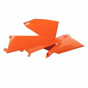 Coppia fianchetti radiatore POLISPORT arancione per Ktm