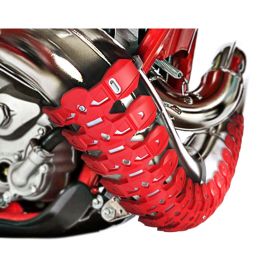 POLISPORT 8469200004 MOTORCYCLE EXHAUST PROTECTION ARMADILLO RED