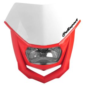 POLISPORT HALO Scheinwerfermaske weiß/rot 8657400040