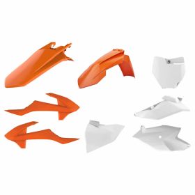 POLISPORT 8 Plastic Fairing Kit Orange/Black/White for KTM SX 85