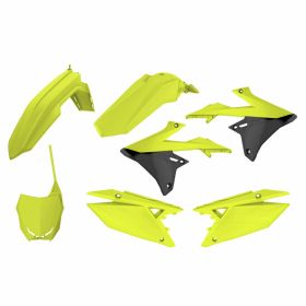 Kit 7 carene plastiche POLISPORT giallo fluo per Suzuki RM-Z 450