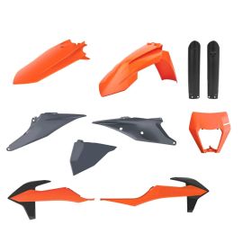 KIT de Carénage en Plastique POLISPORT 10 Orange/Noir/Gris pour KTM