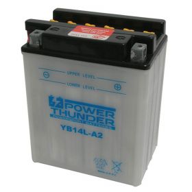 Power Thunder Motorradbatterie YB14L-A2 12V/14Ah ohne Säure