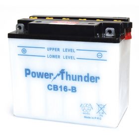 Power Thunder Motorcycle Battery YB16-B 12V/19Ah Without Acid