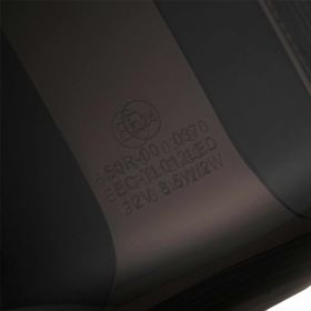 POWER1 LED-Rücklicht Mattglas Schwarzer Rahmen Europäische Zulassung