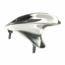 PREMIUM Drop-Shape Fender in polished aluminum hole spacing 60mm