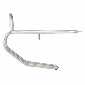 Galvanized rear luggage rack with horizontal support for spare wheel