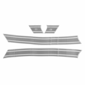 Black Hood Stripe Sticker Set 4 Parts