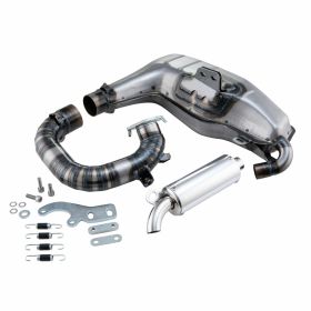 Échappement Racing Silent Curly Clubsport pour Cylindre Racing RB20,22,25 avec Adaptateur