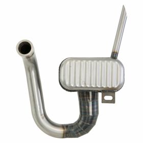 Marmitta Racing PREMIUM in acciaio verniciato per pneumatico largo collettore grande