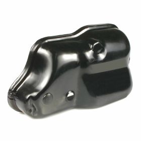 Durable black metal cover for tray