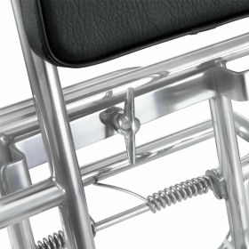 Folding rear luggage rack with backrest and wheel support