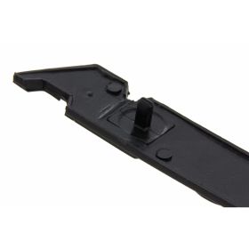 Targhetta Vespa 50 A alluminio nero/argento 197x20 mm fissaggio 3 perni