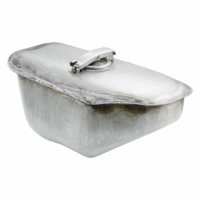 Réservoir en métal huilé de 360x200x140 mm avec couvercle et 6 coins arrondis
