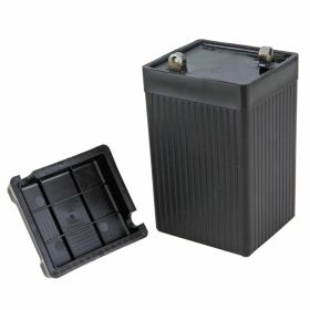 6V/10Ah Vintage Schwarz wartungsfreie Batterie 160x83x93 mm