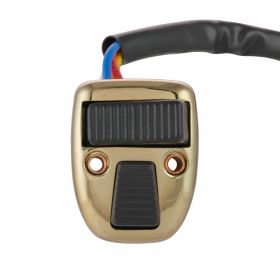 Interrupteur lumineux premium avec bouton de klaxon câble noir-or
