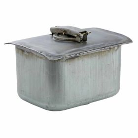 Réservoir en métal huilé premium 240x170x140 mm avec couvercle et coins arrondis