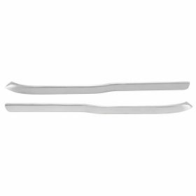 Listelli ornamentali in acciaio inox lucidato per pedana