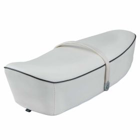 Selle blanche avec passepoil gris sans serrure