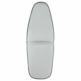 Selle blanche avec passepoil gris sans serrure