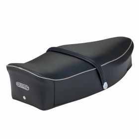 Selle PREMIUM avec sangle à insigne Continental Eagle sans serrure bord gris