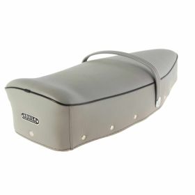 Selle de qualité PREMIUM gris clair avec passepoil noir sans verrou ni sangle