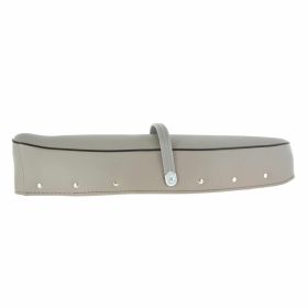 Selle de qualité PREMIUM gris clair avec passepoil noir sans verrou ni sangle