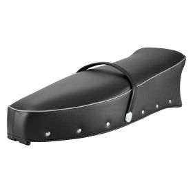 Selle PREMIUM QUALIT avec sangle à emblème d'aigle sans verrouillage passepoil gris clair