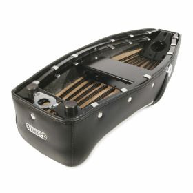 Sella PREMIUM grigio chiaro senza serratura con stemma Aquila Continentale e cinghia
