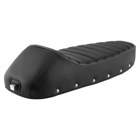 Siège sport avec surpiqûres noires rivets et passepoil gris sans verrou