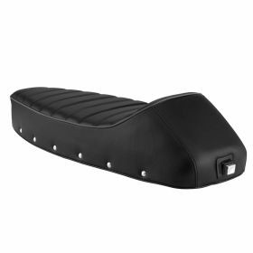 Siège sport avec surpiqûres noires rivets et passepoil gris sans verrou