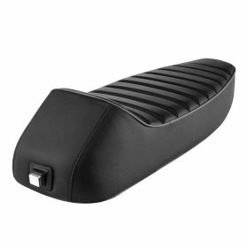 Siège de sport matelassé noir avec passepoil gris