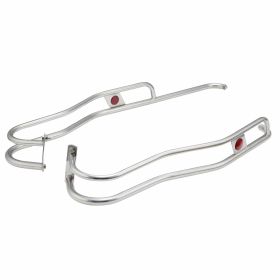 Ulma Style Chrome Red Perimeter in Metal with Hood and Adjustable Platform