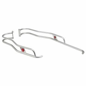 Ulma Style Chrome Red Perimeter in Metal with Hood and Adjustable Platform