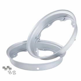 Wide Rim Wheel 2.60x10 Matte Silver PCD 4/224mm Hole 200mm Steel