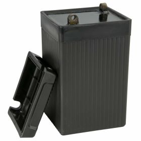 Batterie 6V de style vintage noire sans entretien préchargée 160x83x93 mm