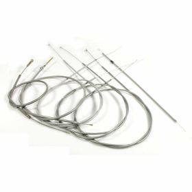 PREMIUM Kit steel galvanised cables for motorbike 2-speed clutch accelerator choke brakes