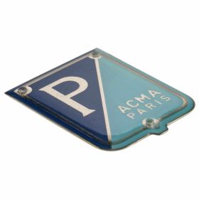 PREMIUM PIAGGIO ACMA Emblem 36x47 mm blau/silber Harzbefestigung mit 3 Nieten