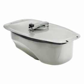 Grauer 6-Liter Metalltank mit Deckel für verschiedene Bedürfnisse