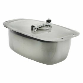 Grauer 6-Liter Metalltank mit Deckel für verschiedene Bedürfnisse